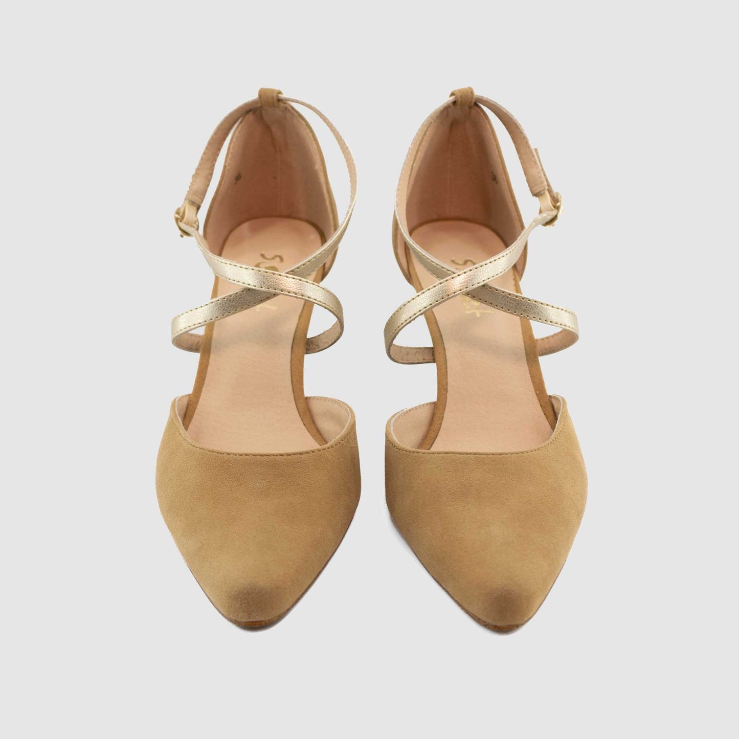 Chaussure-Femme-Pindiere-GLIREL-Camel-Daim-Escarpin-Up