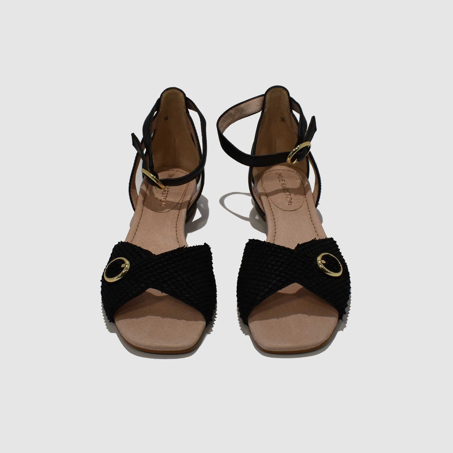 Chaussure-Femme-Sweet-KUBLOX-Noir-Cuir-Sandale-Up