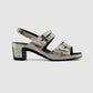 Chaussure-Femme-Vital-MARD-Argent-Cuir-Imprime-Sandale-Side