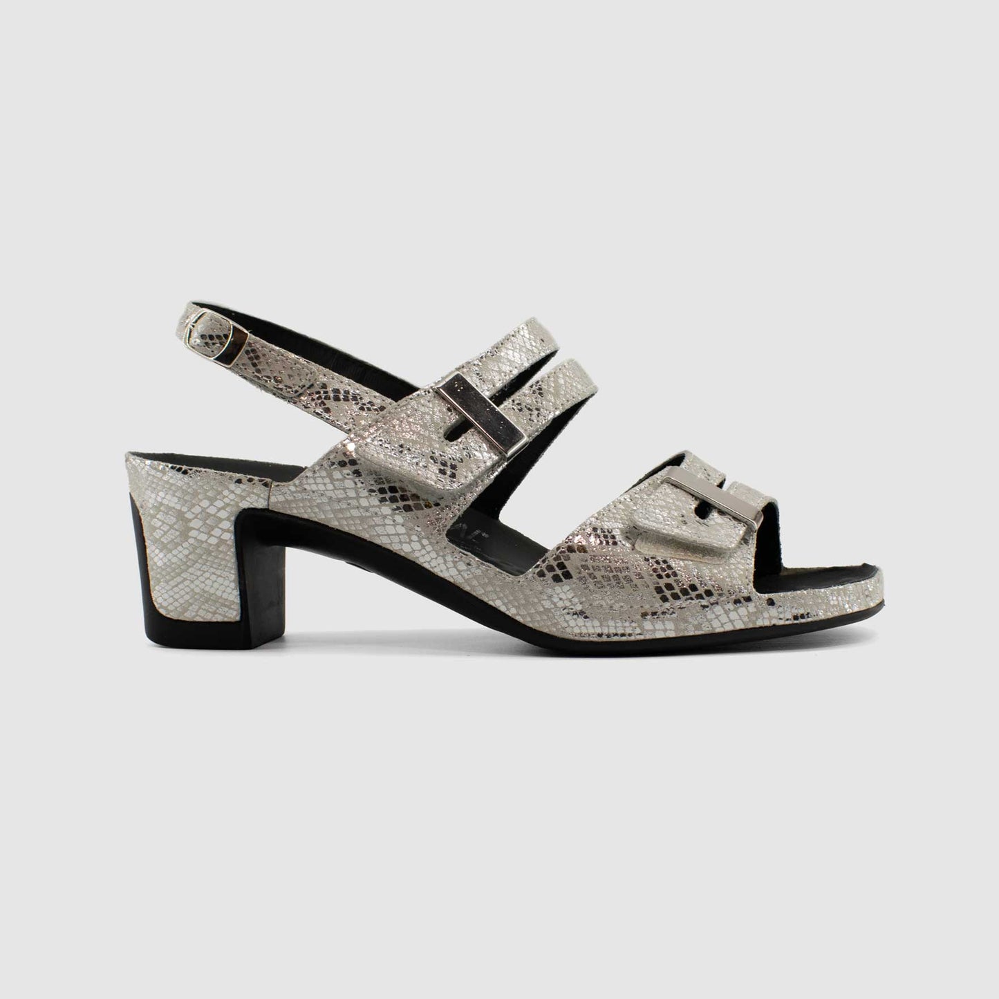 Chaussure-Femme-Vital-MARD-Argent-Cuir-Imprime-Sandale-Side