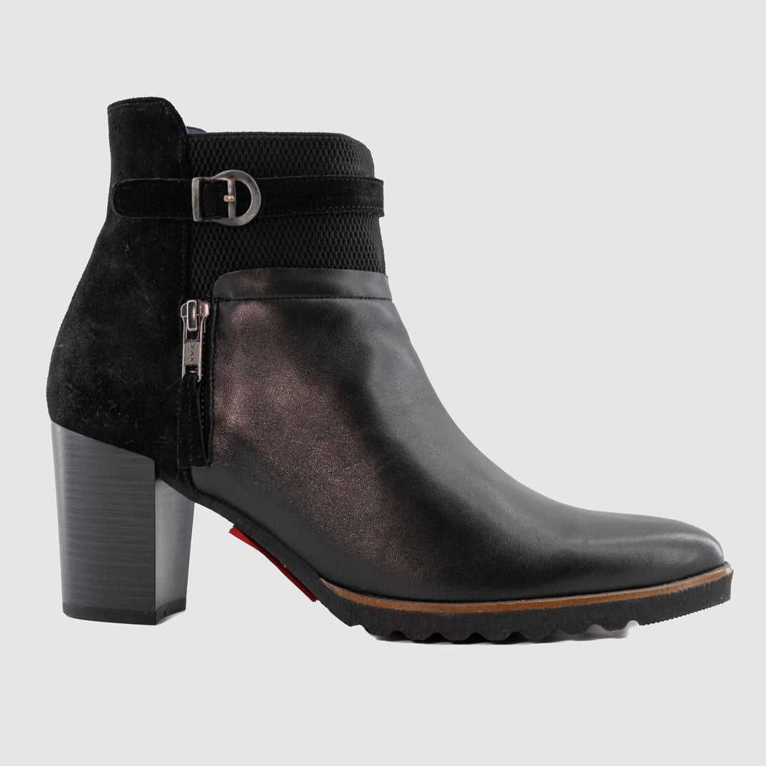 Chaussure-Femme-dorking-channes-noir-cuir-bottine-Side