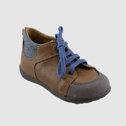 Chaussure enfant garçon Bellamy JEREMY Marron Marine Cuir Bottillon