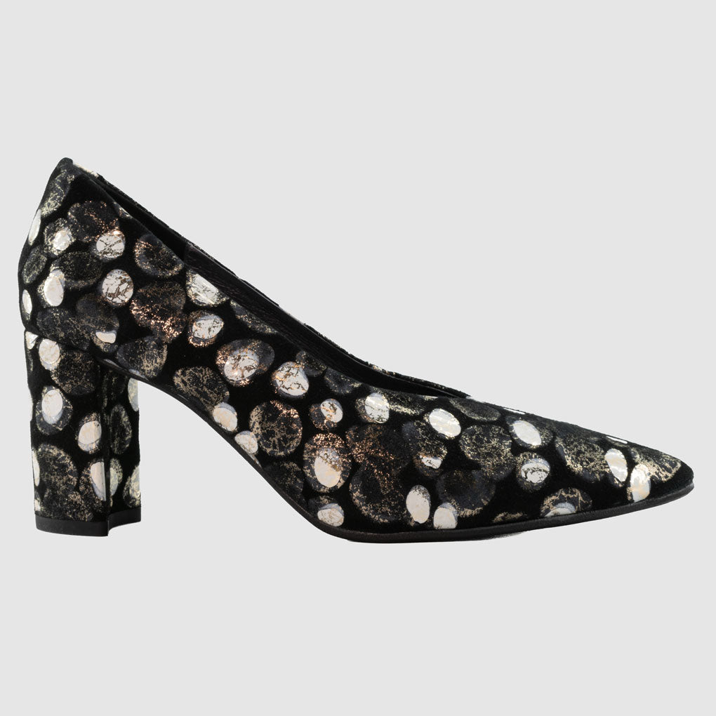 Destockage-Chaussure-Femme-escarpin-yeta-noir-cuir-imprime-escarpin-Side