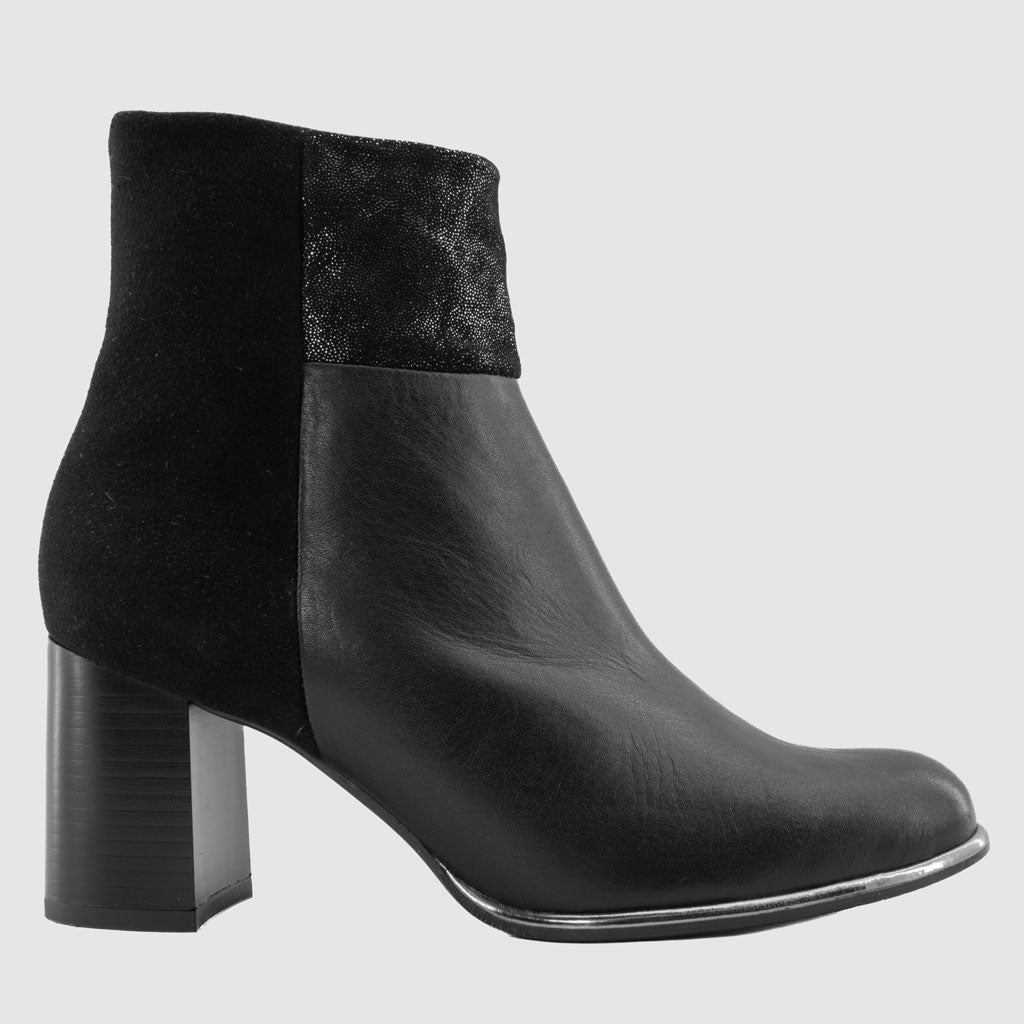 Destockage-Chaussure-Femme-mephisto-wabeur-noir-cuir-bottine-Side