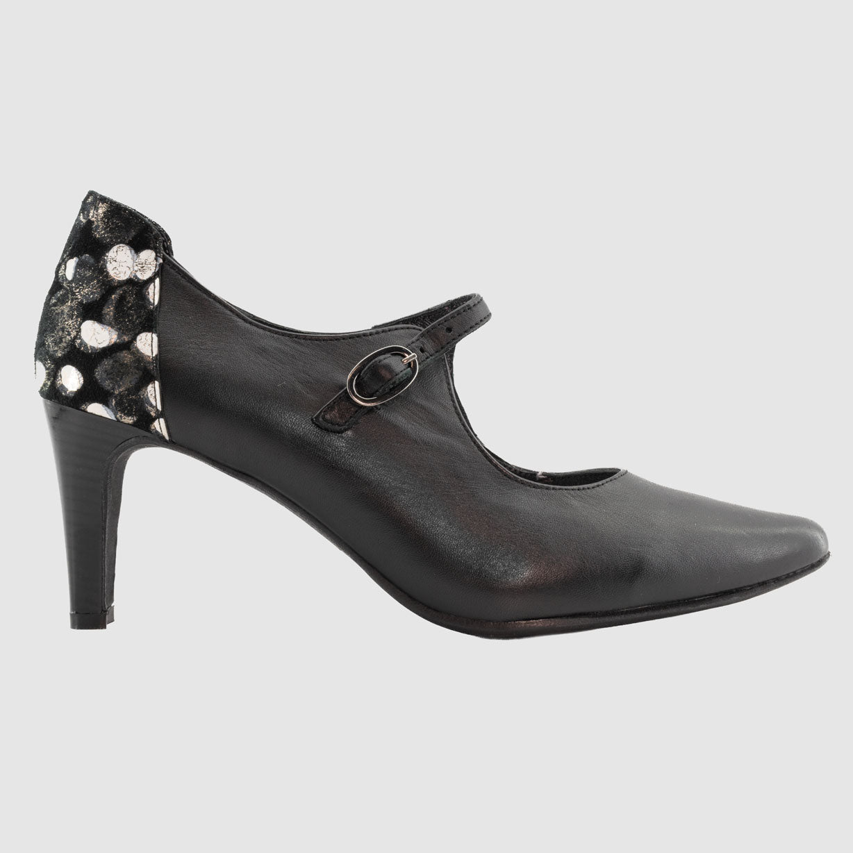 Destockage-Chaussure-Femme-metayer-lubire-noir-cuir-escarpin-Side