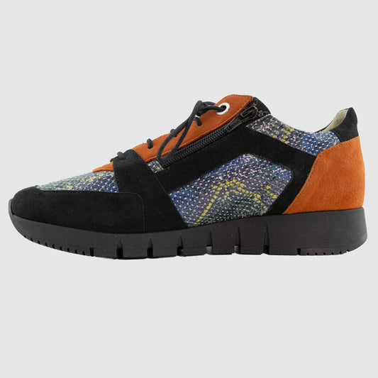 Boissy - VELIA Noir Multicolore Nubuck Cuir - Sport