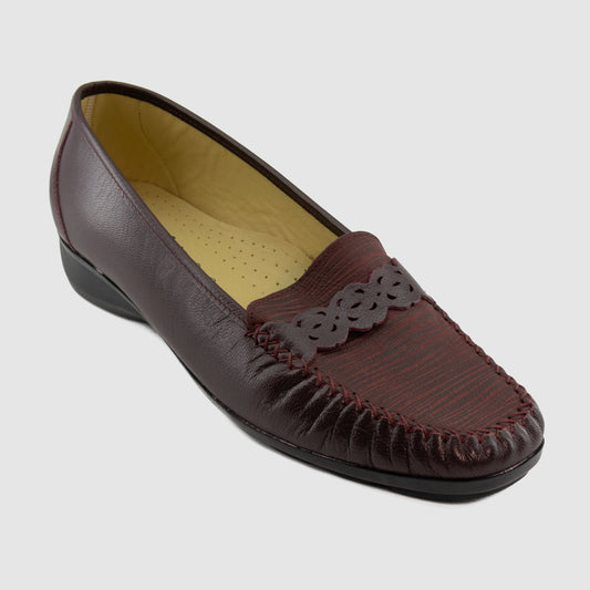 chaussure-femme-boissy-fiestane-bordeaux-cuir-imprim-mocassin